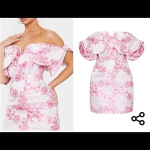 PrettyLittleThing Pink Bodycon Dress (US 2-4)